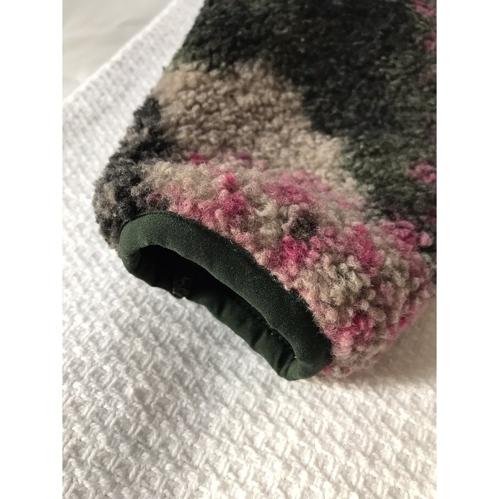 JOY LAB Women's 1/4 Zip Sherpa Pullover Sweatshirt Camo Print  Size M Medium - Picture 5 of 12